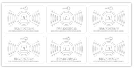 6er Aufkleber-Set Alarmanlage innen-klebend I 5 x 3,5 cm I Achtung Objekt ist Alarm-gesichert I für Fenster-Scheibe, Tür I transparent I hin363