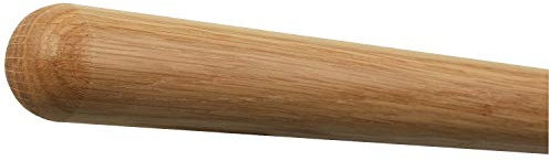 TIBU Barandilla de madera de roble, 30-500 cm, con pasamanos de pared de madera, longitud 1200 mm/120 cm/1,2 m y extremos semiesféricos fresados