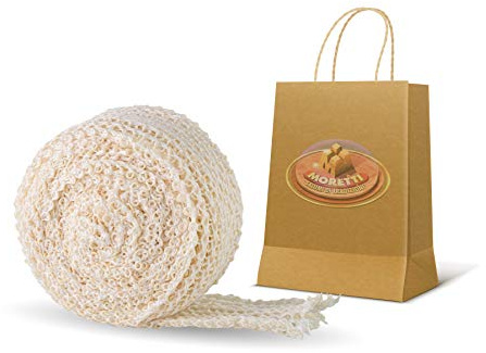 Moretti® | Rete Elastica Da Forno Per Cottura E Arrosti Di Carne | 10mt Lunghezza Totale | Ottima Per Cottura Da Forno o Affumicare E Stagionatura Salumi | Diametro 12cm In Massima Tensione 22cm