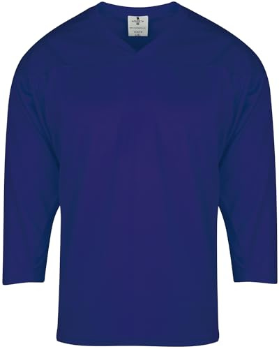 Exxact Sports Youth Hockey Jerseys for Boys, Hockey Practice Jersey, Hockey Blank Jersey, Ice Hockey Jersey Youth (Large-X-Large, Navy)