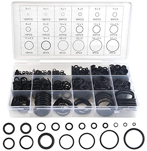 XINGYHENG 850Pcs 18 Sizes Rubber O Ring Sealing Gasket Washers Repair Box Washer Seal Assortment Set for Plumbing Automotive Repair Air or Gas Sealing Connections