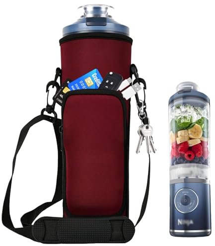 Portable Blender Bag for Ninja Blast Max Portable Blender BC251EUNV, BC251EUIV, BC251EUGY, BC251EUMT, BC251EUPK, BC251EULD, BC251EUSL - Insulated Mixer Case with Cross Strap (Wine Red)