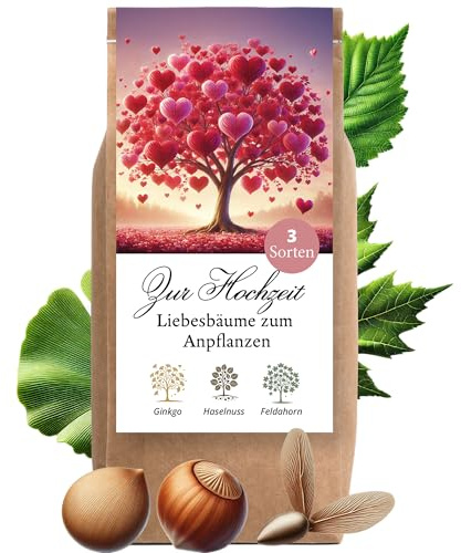 Hochzeitsgeschenk Anzuchtset Liebesbäume Hochzeitsgeschenke für Brautpaar Liebesbäume Geschenk Hochzeit kleine Aufmerksamkeit Hochzeitsbaum Baum Pflanzen Samen Set (Variante 4)