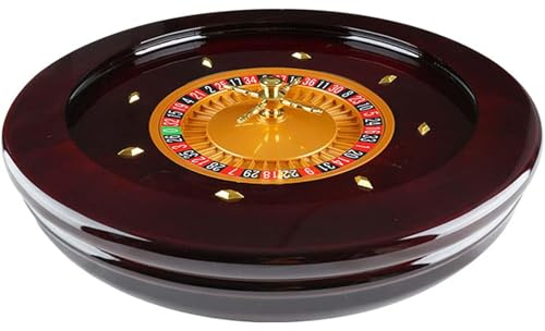 Generico Roulette La Set di Ruote for Roulette in Legno Roulette da 12 Pollici Giochi da Tavolo con Giradischi Europei Giochi da Tavolo for Il Tempo Libero Gioco della Roulette Tavolo,D