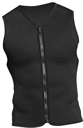 Chaqueta de neopreno de 3 mm para hombre, color negro, para esnórquel, surf, secado rápido, talla L