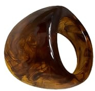 CWFPBA Y2k Colorful Chunky Resin Acrylic Thick Wide Dome Plastic Exaggerated Aesthetic Knuckle Rings for Women Vintage Minimalist Finger Joint Funny Cute Statement Jewelry-wide brown