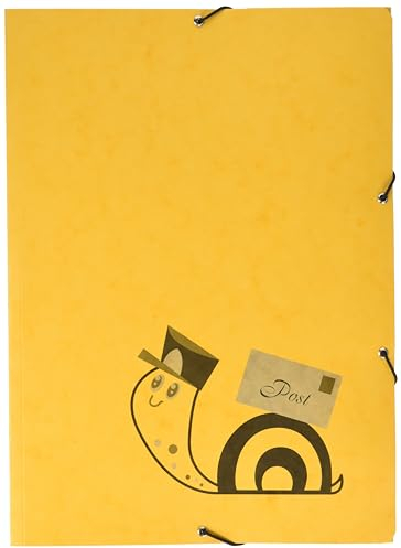 RNKVERLAG 4658 - Postmappe „Schneckenpost“ 240 x 330 mm DIN A4 mit Gummizugverschluss, 1 Stück