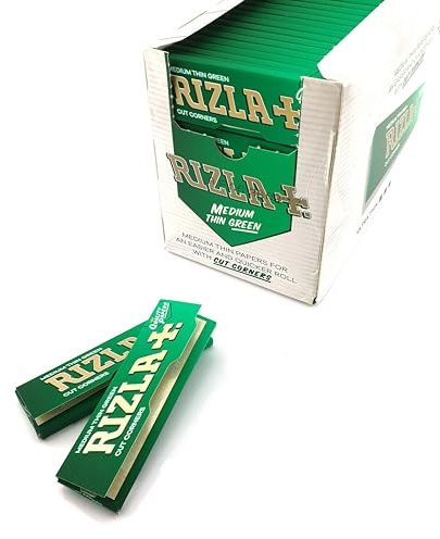 RIZLA 320 zigzag grön king size rullande papper 10 böcker med 32 gRÖN