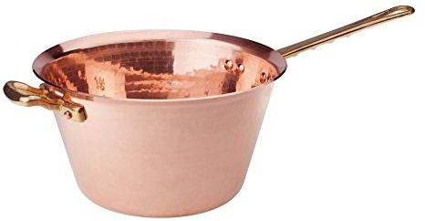 Pentole Agnelli ALCM165M26 Paiolo in Rame con Manico in Ottone, 26 cm