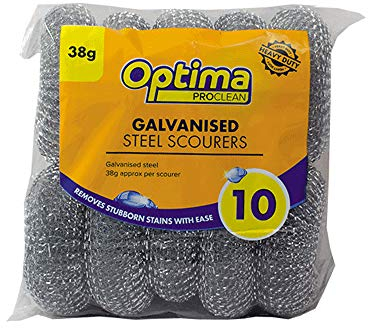 Ramon Hygiene 828/40 Galvanised Scourers 38 Grm , Pack of 10