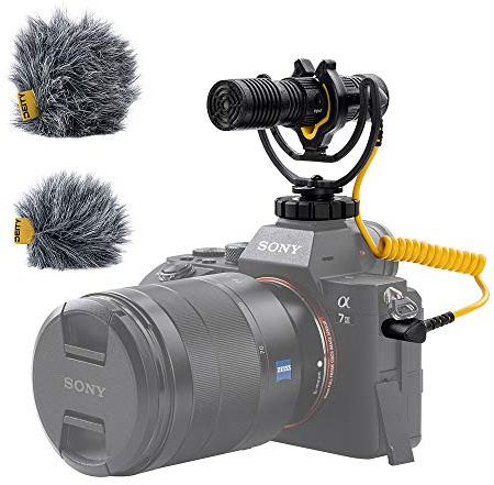 Deity V-Mic D4 Duo Dual Capsule Cardioid Microphone Camera-Mount Shotgun Mic ​Dual Mono/Stereo Recording Plug and Play with Rycote Shockmount for DSLR Camcorder Smartphone