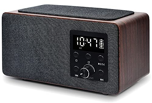 Manta RDI910WC Bluetooth 5.0 FM Radio Alarm Clock With QI Wireless Charging | USB,SD (MP3/WAV Playback) | AUX-In