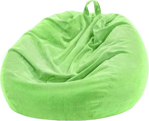 Nobildonna Pouf per bambini e adulti, solo fodera (senza imbottitura) per divani di peluche, 110 x 89 cm (rosso vino)