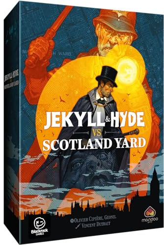 Blackrock Games Jekyll & Hyde Versus Scotland Yard – kooperatives Gesellschaftsspiel – Brettspiel für 2 Spieler – ab 10 Jahren – Kartenspiel – Duell – Duo – Taktisch und schnell – Faltspiel