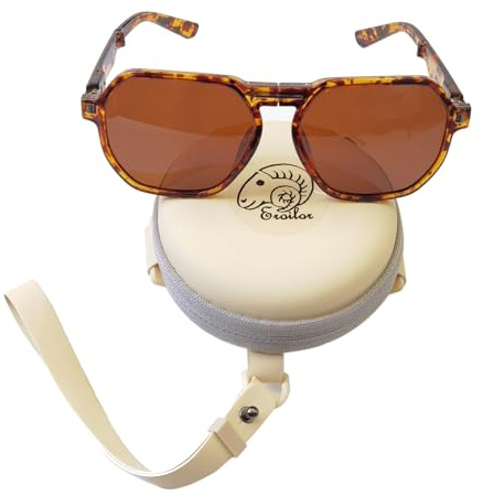Gafas de sol polarizadas para la familia; marco de luz plegable; lentes piloto HD; gafas de golf, conducción, pesca, viajes, leopardo, Talla única
