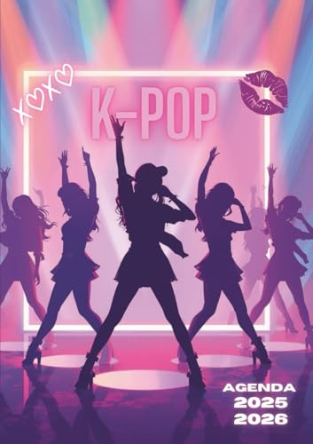 Agenda Scolaire: KPop, Manga Animé, Fille | Un jour Par page, Journalier | 12x17 cm, Format Standard, Léger | Ecole, Collège, 6eme, 5eme, 4eme, 3eme, ... Garçon, Ado | Coree, Korean Pop, K Pop, Kawai