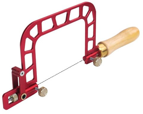 Scie à chantourner pour le travail du bois, scie à chantourner à cadre en acier - Scie à graver de précision, scie à fil manuelle, scies à découper - Outils à main autonettoyants avec manche en bois p