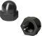 Ctyjia 25 Piezas Tapas de Tuerca de Cúpula M3, Tuercas de Sombrerete, Tuercas Ciegas Hexagonales, Tuercas Bellota, Negro