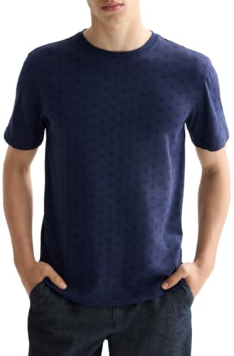 Scotch & Soda All Over Print T-Shirt Camiseta Hombre, Batik Logo Print Navy AOP, M