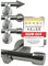 npluseins Gardinenstange/Teleskop 1-läufig Ø 13/16 Set + Zubehör 1569.2259, ca. 70-120 cm, Zylinder Chrom