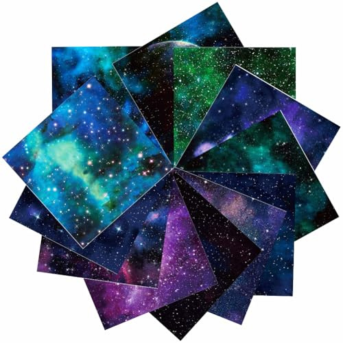 BEAMARKER 24 Blocco di Carta per Scrapbooking Galaxy da 6x6 Pollici, Classico Cielo Stellato, Carta per Origami, Decoupage Decorativo per Artigianato Fai da Te, Album Fotografico, Creazione