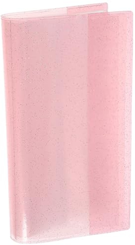 ABOOFAN Álbum de Sellos y Fotos Capacidad para 84 Tarjetas Material PVC y Ds Transparente Rosado Portafolios Multifuncional para Colecciones Entradas y Documentos Adecuado Hogar y