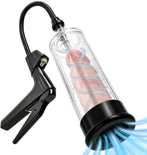 Male Penis Pump & Extender – Vacuum Penis Enlarger Device with 2 Silicone Sleeves, Cock Pump with Real-time Internal Pressure Display, Stronger Pump Sex Toys for Male Masturbators