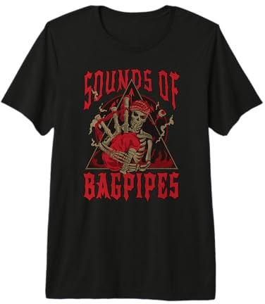 Cornemuseur Cornemuse-Instrument Bagpipe-Sound Cornemuse T-Shirt Haut de Gamme