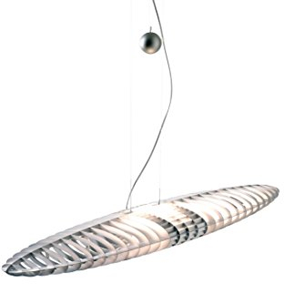 LucePlan Titania Pendelleuchte, aluminium matt Farbfilter inklusive