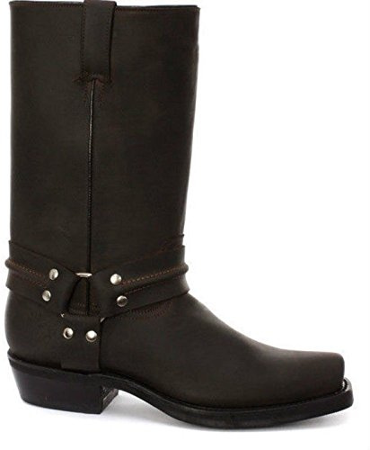 Grinders, Stivali da cowboy uomo, Marrone (Crazy Horse Dark Brown), 41.5