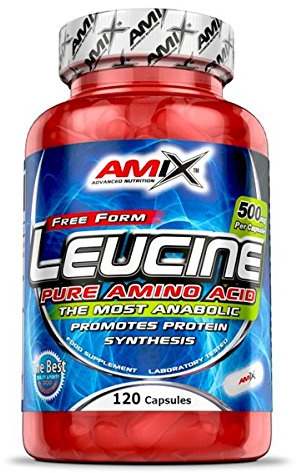 AMIX -Suplemento Alimenticio Leucina en 120 Cápsulas - Favorece la Recuperación Muscular y Ayuda a Definir los Músculos - Complemento Nutricional - Aporta Aminoácidos Esenciales