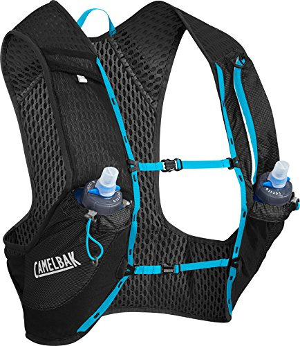 CamelBak Nano 17 Trinkrucksack Weste with Quick Stow Flask Black/Atomic Blue Größe M 2018