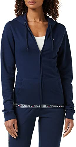 Tommy Hilfiger Damen Schlafanzugoberteil, Entspannt, Polyester, Navy Blazer, XS