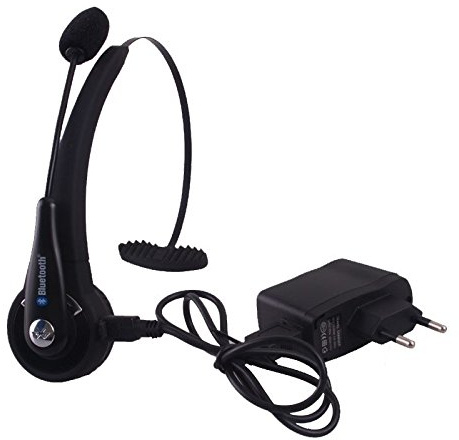 OSTENT Wireless Headset Headphone Earphone Mic & Volume Control for Sony PlayStation PS3