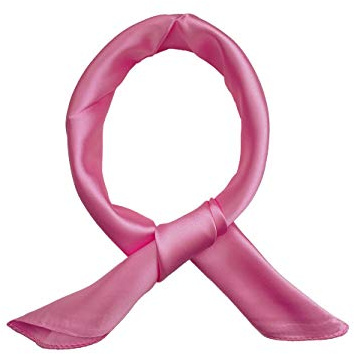 Topmode - Foulard quadrato, 57 x 57 cm, a tinta unita rosa scuro Taglia unica