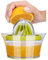 iheyfill Zitronenpresse 4 in 1 Orangenpresse Zitruspresse mit Behälter 400ml, Manuelle Saftpresse Limettenpresse Fruchtpresse,Saftpresse Limette Zitrusfrucht Handpresse