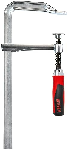 BESSEY Ganzstahl-Schraubzwinge GZ40-12KG, Spannweite 400 mm Ausladung 120 mm, Klappgriff lässt sich um 90° umklappen und um 360° drehen, Gewicht 1,69 Kg