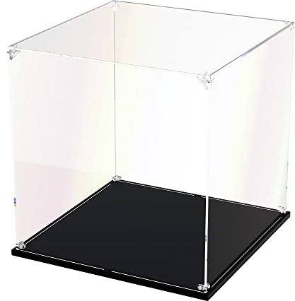 Clear Acrylic Display Case, Self-Assemble Showcase for Collectibles, Action Figures, Dolls- Alternative Glass Box for Commemorative Gifts (11x11x11 inch, 28x28x28 cm)