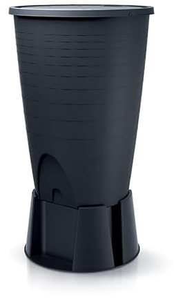 Ondis24 Wassertank Regentonne 260 Liter Regenfass Regentank Wassertank Gießwassertonne Peruno mit Deckel Ständer Auslaufhahn & Füllautomat