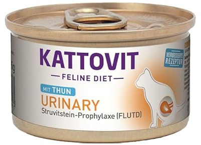 Feline- Diet Multipack für Kattovit Urinary Thunfisch 8 x 85g | Struvitstein-Prophylaxe FLUTD (C-Rezeptur) | Zur Verringerung von Struvitsteinrezidiven
