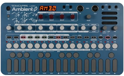 Sonicware Liven Ambient Ø [Sintetizador de paisaje sonoro] Generador inmersivo, 4 capas de tono y textura: dron, almohadilla, atmosférico, ruido, retardo y reverberación