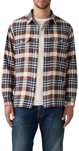 Levi's Men's Jackson Worker Button Down Shirt, Lorcan Plaid Wild Ro, S