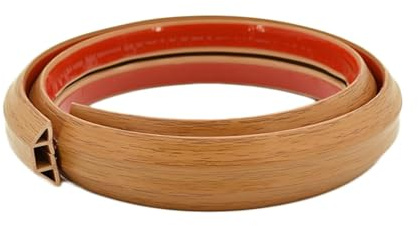 Flexibel liten kabelkanal, självhäftande golvkabelbrygga, PVC golvkabelskydd, kabelskydd, träkorn golv kabelkanal för hem, kontor, lager (D-gul ek – 200 x 3 cm)