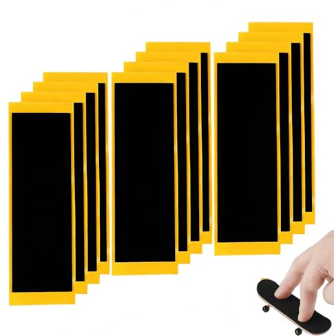 QHFlashbuy Skateboard Griptape,12 Pièces Planche à roulettes Doigt Stickers Bande Antidérapante en Mousse Anti Slip Fingeroard Grip Tape pour Finger Skateboard 38Mm X 110Mm
