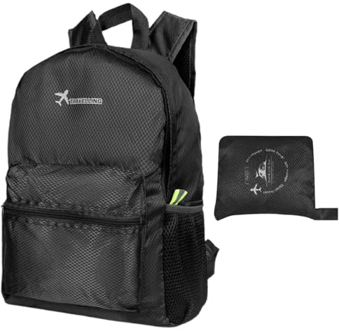 OUDQFCJ Sac à dos pliable ultra léger et étanche à plier - Petit sac à dos de randonnée pour homme et femme Sac à dos de randonnée pliable pour voyage - 15 l