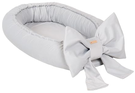 Riduttore nido multifunzionale con fiocco neonato poliestere con materasso (colore: grigio)