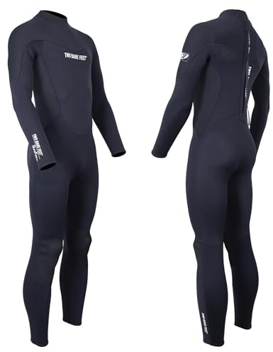 Two Bare Feet Mens Thunderclap 5/4mm Full Length Neoprene Winter Wetsuit - Premium Cold Water Insulation, Flexible and Durable Design for Surfing, Diving, and Water Sports
