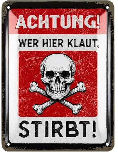 LANOLU retro plåtskylt varning vem klär sig, roligt talesätt skylt av metall – präglad och stansad, dekoration för garage, verkstadspresent för män, 15 x 20 cm