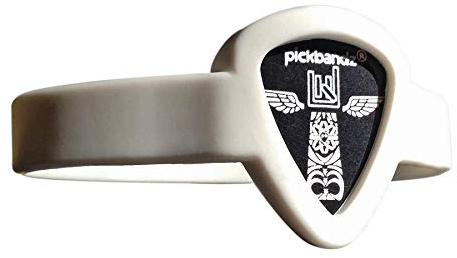 PickBandz adulto Santo titular de pulsera blanca para plectro