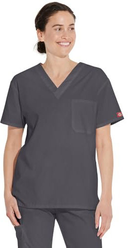 Dickies bröstficka för män topp medicinsk skrubb tröja